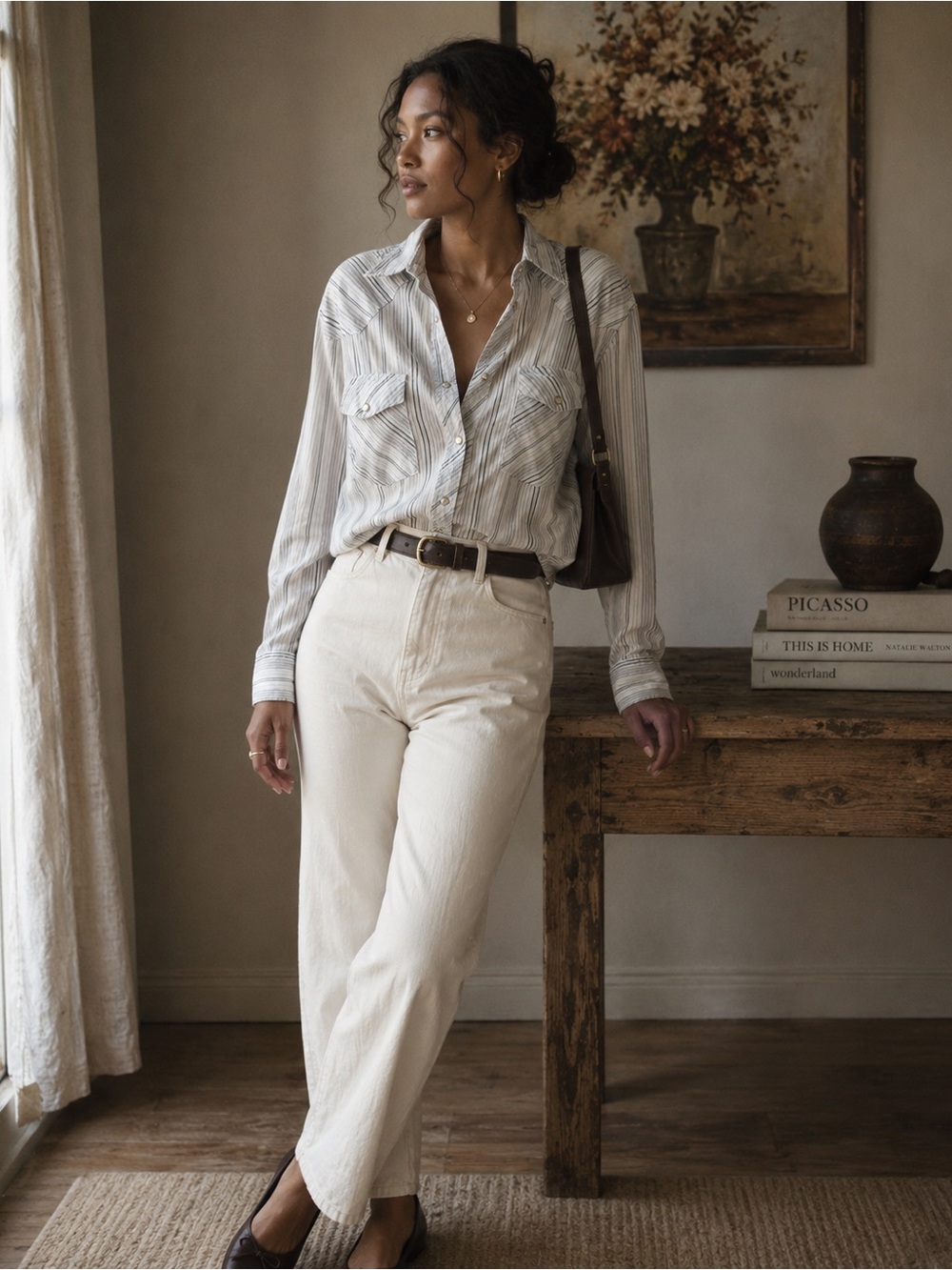 Wrangler western snap shirt with metallic accents